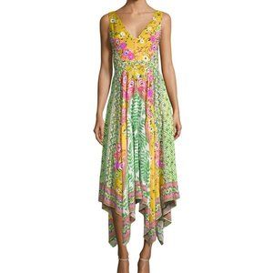 ⚡️Saloni Zuri Silk Handkerchief Hem Dress sz 0